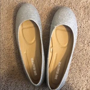 Silver Ballet Flats Brand New Size 8